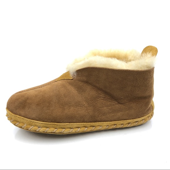 LL Bean Wicked Good Sheepskin Suede Slippers - Picture 2 of 8